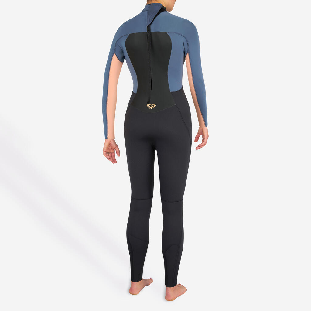 Women's Surfing Wetsuit Roxy Prologue 4/3 mm - Dark Blue/Burgundy